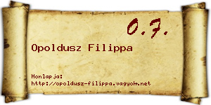 Opoldusz Filippa névjegykártya